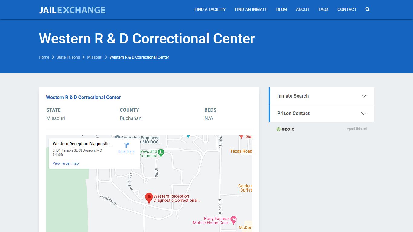 Western R & D Correctional Center - JAIL EXCHANGE